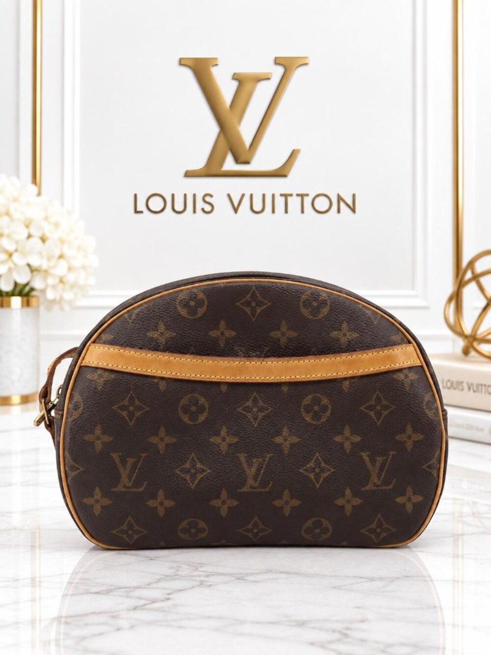 Authentic Louis Vuitton Blois Monogram Crossbody Shoulder Bag Vintage LV